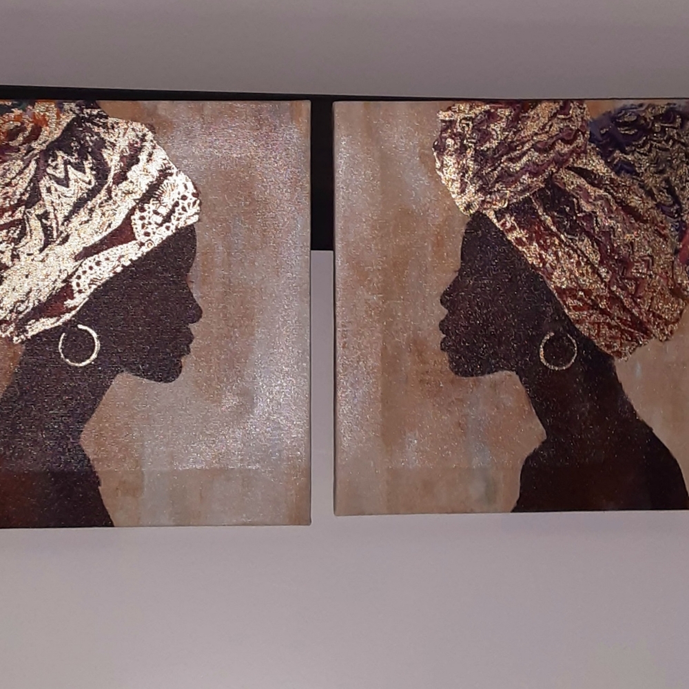 African American Silhouette Canvas Print Art Decor